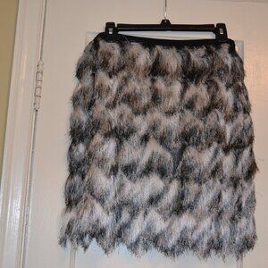 Ann Taylor Short A-line Fringe Skirt